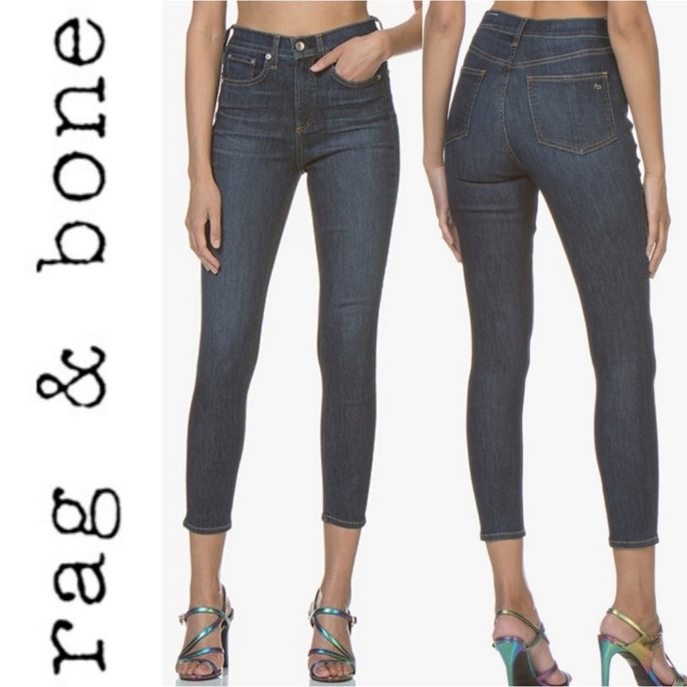 Rag & Bone High Rise Coated Ankle Skinny Jean - Womens Sz 28